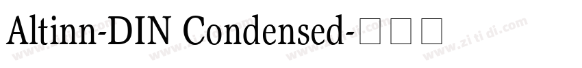 Altinn-DIN Condensed字体转换